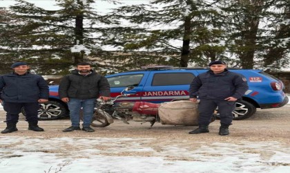 Kırşehirde çalınan motosikleti jandarma buldu