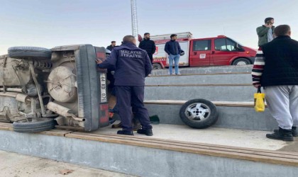 Malatyada kontrolden çıkan Tofaş devrildi