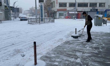 Malazgirtte kar yağışı