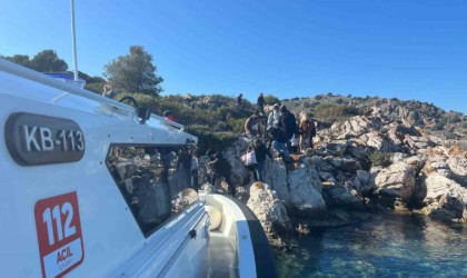 Marmariste karada 15 düzensiz göçmen yakalandı