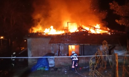 Orduda sobadan çıkan yangında bir ev küle döndü