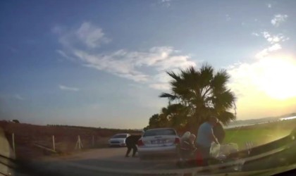 Piknik yapan ailenin aracını böyle soydu