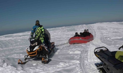 Rizenin derelerindeki rafting şimdi kar üzerinde yaylalarda yapılıyor