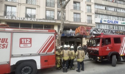 Şişlide bir otelde korkutan yangın