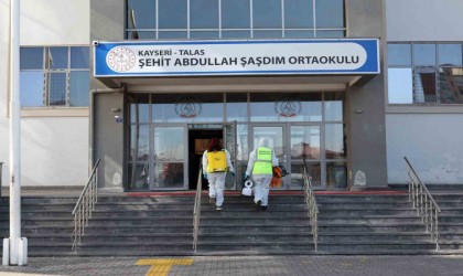 Talasta okullara yarıyıl temizliği