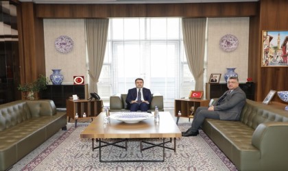 Vali Musa Işın, Rektör Süleyman Kızıltoprakı ağırladı