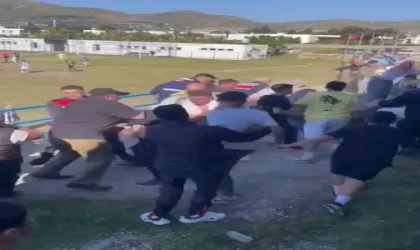 Amatör maç savaş alanına döndü