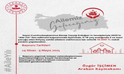 Araban’da ihtiyaç sahibi ailelere 10 bin TL nakdi yardım yapılacak