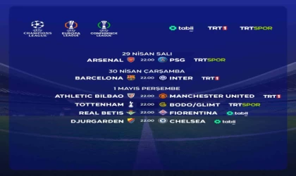 Avrupa kupalarında 3 günde 6 maç TRT ekranlarından yayınlanacak