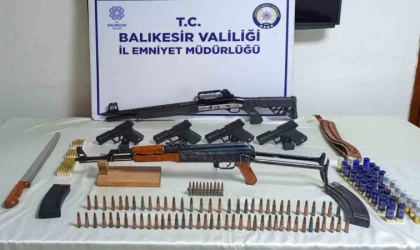 Bandırma’da operasyonda kalaşnikof ele geçirildi