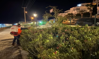 Belediye ekiplerinden gece mesaisi