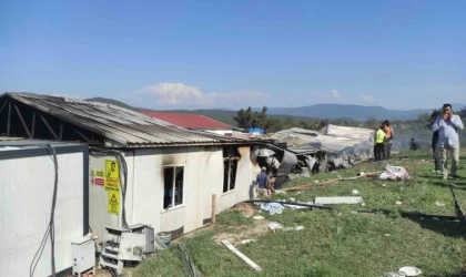 Bilecik’te işçilerin kaldığı konteynerde yangın