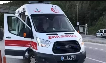 Bilecik’te seyir halinde devrilen motosiklet sürücüsü yaralandı