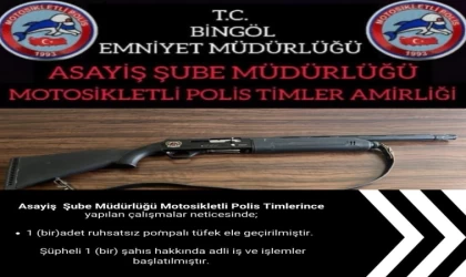 Bingöl’de ruhsatsız tüfek ele geçirildi