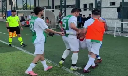 Bursa Amatör maçında skandal