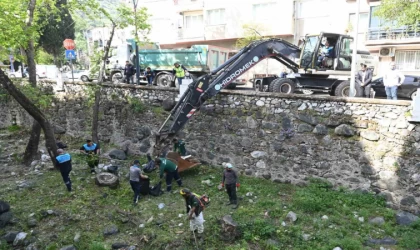 Çaybaşı Deresi hem temizlendi hem de yeni fidanlar dikildi