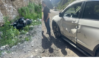 Cip ile motosiklet çarpıştı: 1 yaralı