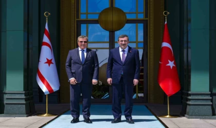 Cumhurbaşkanı Yardımcısı Yılmaz, KKTC Başbakanı Üstel ile görüştü