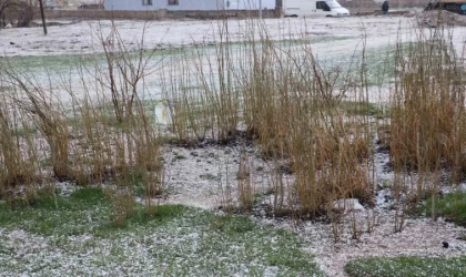 Diyadin’de dolu yağışı etkili oldu