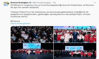 Emine Erdoğan’dan Cumhurbaşkanlığı Çocuk Orkestrası ve Korosu paylaşımı