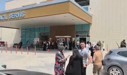 Hastanede deprem panik anları