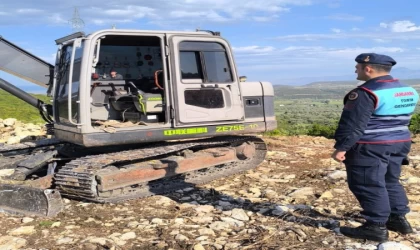 Hazine arazisindeki çalışmayı jandarma durdurdu