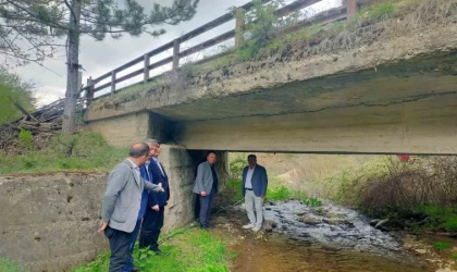 Hisarcık’ta deprem sonrası yol ve köprülerde inceleme