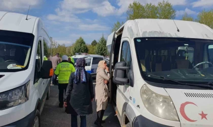 Hüyük’te okul servisleri denetlendi