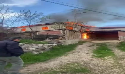 İki katlı ev alevlere teslim oldu