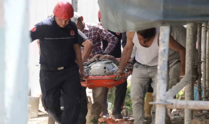 İnşaat işçisi villanın jeneratör odasına düşüp yaralandı