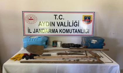 Kaçak kazı yapan define avcıları suçüstü yakalandı