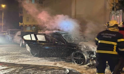 Lüleburgaz’da otomobil yangını