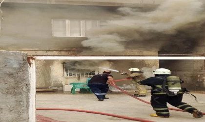 Mardin’de ev yangını itfaiye ekiplerince söndürüldü