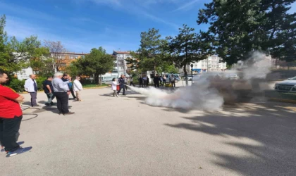 Sağlık personeline yönelik acil durum tahliye tatbikatı düzenlendi