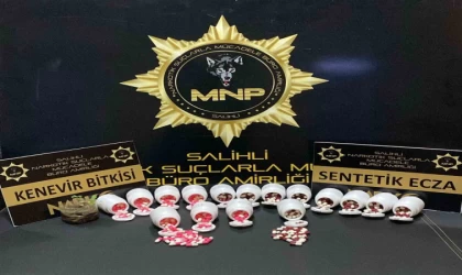 Salihli’de 817 sentetik ecza hapı ele geçirildi