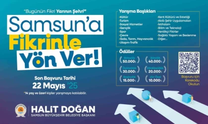 Samsun Büyükşehir Belediyesi’nden ”Samsun’a Fikrinle Yön Ver” yarışması