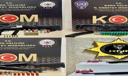 Susuz’da silah ve mühimmat ele geçirildi