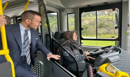 Tokat’ta toplu taşımada kadın eli