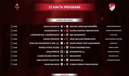 Trendyol 1. Lig’de 37. haftanın programı açıklandı