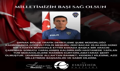 Vali Aksoy’dan şehit için taziye mesajı