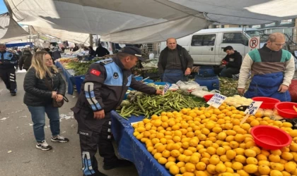 Zabıta Müdürlüğü Semt Pazarı’nda denetim gerçekleştirdi