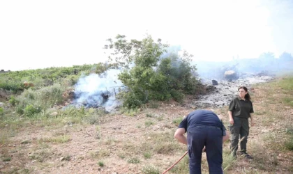 Alanya’da makilik alanda yangın
