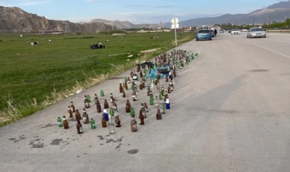 Alkol şişeleri tarihi gölgede bıraktı: Şişelerin rastgele atılmasına tepki