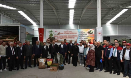 Aydın’da TAKE Projeleri kapsamında çiftçilere fide ve tohum dağıtıldı