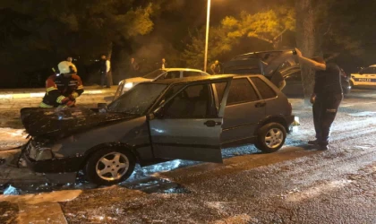 Ayvalık’ta araç yangını korkuttu