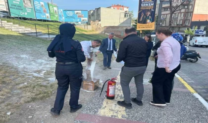 Bandırma’da yangın tatbikatı gerçekleştirildi