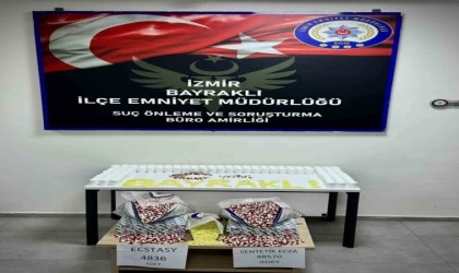 Bayraklı’da binlerce uyuşturucu hap ele geçirildi