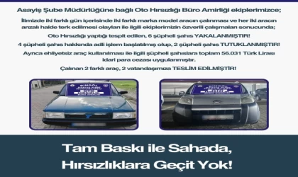 Bingöl’de oto hırsızlığı yapan 6 şüpheli yakalandı