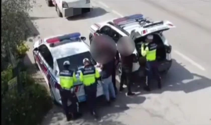 Bursa’da jandarmadan havadan ve karadan denetim