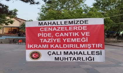 Bursa’nın bu mahallesinde cenazelerde yemek ikramı kaldırıldı
